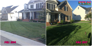 Picture Perfect Lawn Maintenance | 804-530-2540 | Before and After | full service lawn care company professional fertilization Midlothian VA